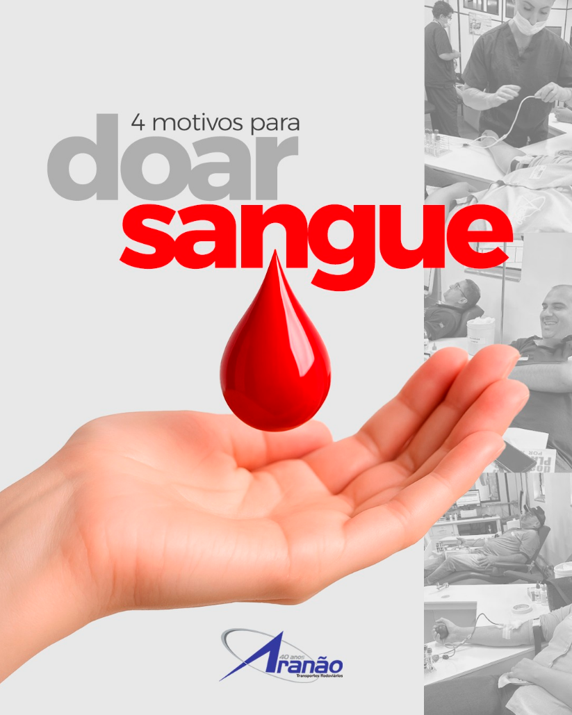 DOE SANGUE! A Aranão apoia essa causa, importante.