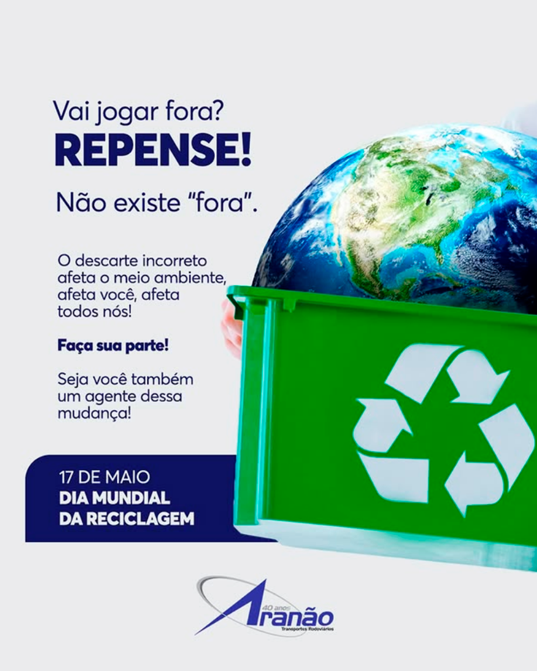 17 de Maio Dia Mundial da Reciclagem